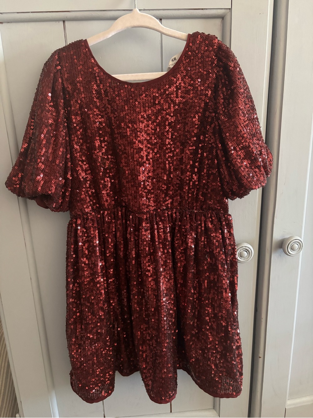 H&M Burgundy Red Sequin Dress